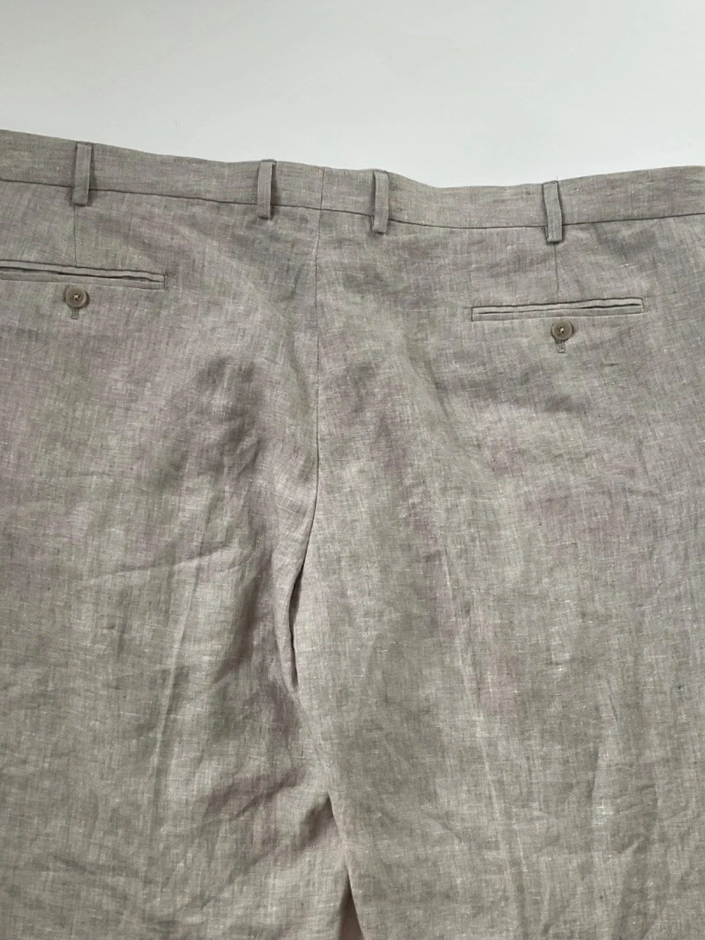 Jos. A. Bank 1905 Slim Fit 100% Linen Pants 44x32 Light Gray Old Money NWT